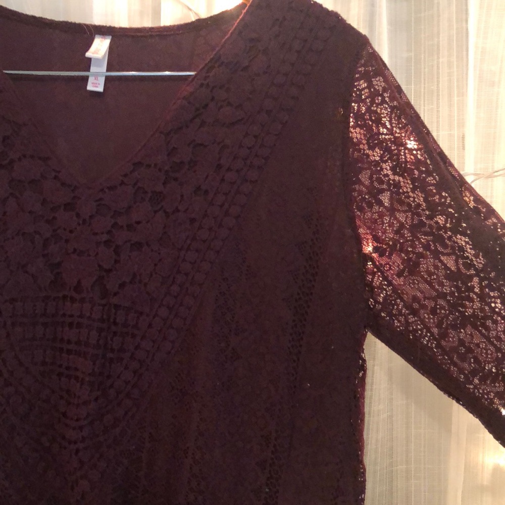 Boho lace 3/4 sleeve dress